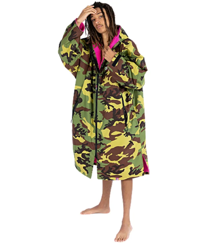 Dryrobe Adult Advance Long Sleeve Change Robe V3 S Camo Pink-1